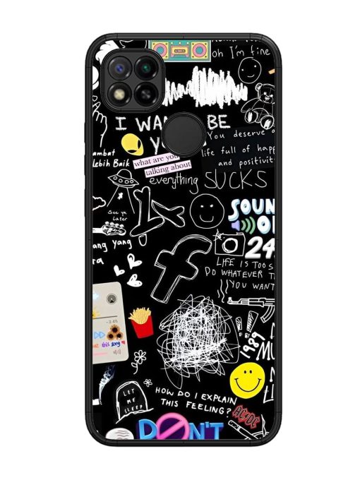 Doodle Diary Glossy Soft Edge Case for Xiaomi Redmi 9 Chachhi