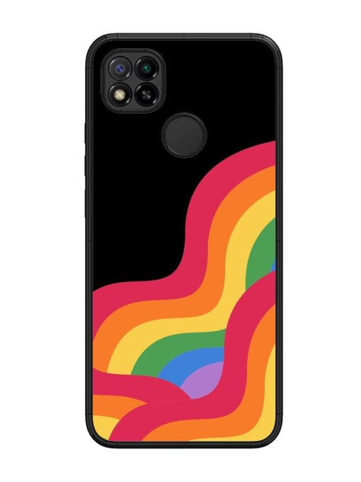 Wavy Rainbow Glossy Soft Edge Case for Xiaomi Redmi 9