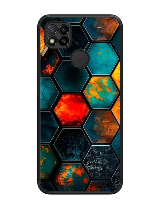 Hexagon Hive Glossy Soft Edge Case for Xiaomi Redmi 9 Chachhi