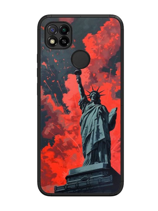 Lady Liberty'S Firework Finale Glossy Soft Edge Case for Xiaomi Redmi 9 Chachhi