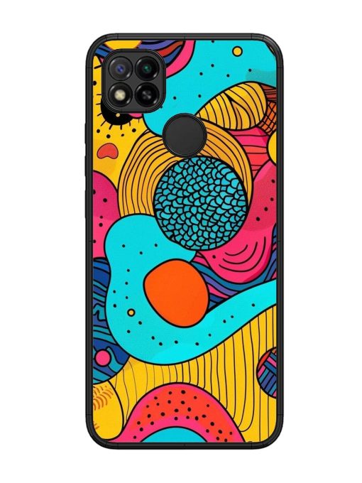 Psychedelic Patterns Glossy Soft Edge Case for Xiaomi Redmi 9 Chachhi