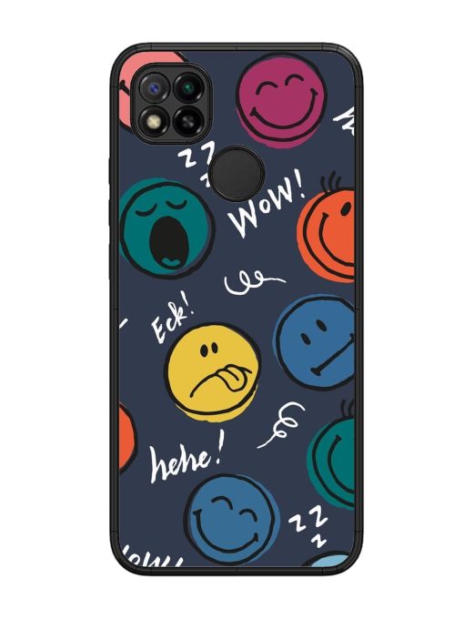 Emoticon Parade Glossy Soft Edge Case for Xiaomi Redmi 9 Chachhi