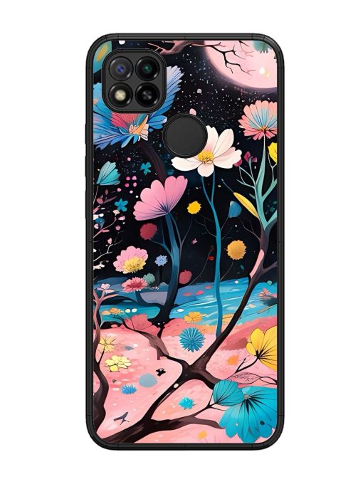 Cosmic Bloom Glossy Soft Edge Case for Xiaomi Redmi 9 Chachhi