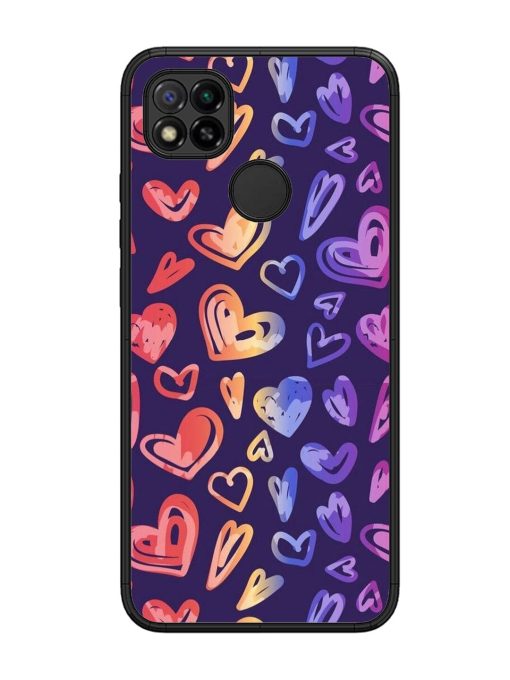 Rainbow Hearts Glossy Soft Edge Case for Xiaomi Redmi 9 Chachhi