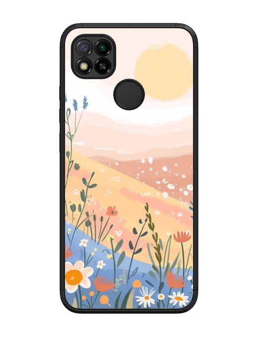 Golden Hour Blooms Glossy Soft Edge Case for Xiaomi Redmi 9