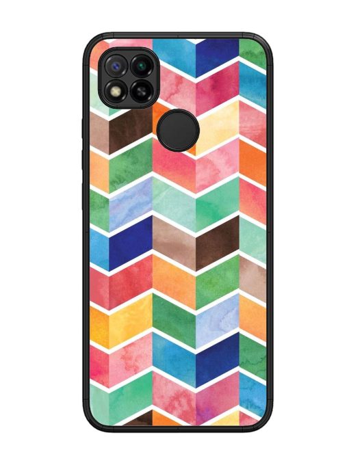 Watercolor Chevron Whimsy Glossy Soft Edge Case for Xiaomi Redmi 9 Chachhi