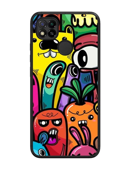 Whimsical Doodle Chaos Glossy Soft Edge Case for Xiaomi Redmi 9 Chachhi