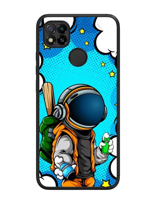 Space Graffiti Artist Glossy Soft Edge Case for Xiaomi Redmi 9 Chachhi