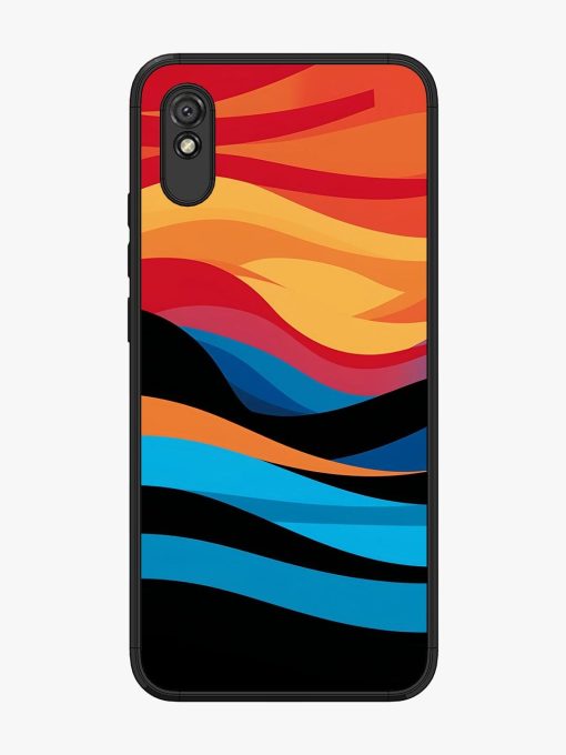 Blazing Currents Glossy Soft Edge Case for Xiaomi Redmi 9A Chachhi