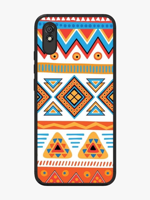 Vibrant Tribal Pattern Glossy Soft Edge Case for Xiaomi Redmi 9A Chachhi