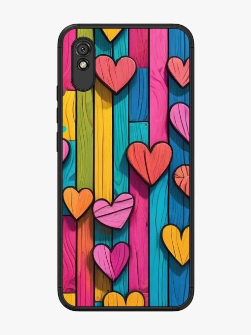 Rainbow Of Hearts Glossy Soft Edge Case for Xiaomi Redmi 9A Chachhi