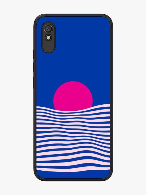 Pink Sunset Over Blue Waves Glossy Soft Edge Case for Xiaomi Redmi 9A Chachhi