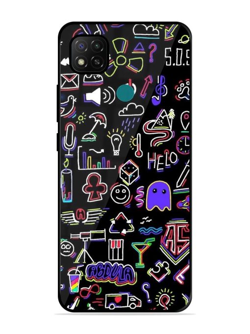 Neon Doodle Glossy Soft Edge Case for Xiaomi Redmi 9 Activ Chachhi