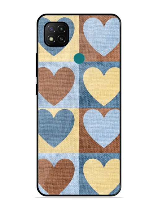 Hearts On Canvas Glossy Soft Edge Case for Xiaomi Redmi 9 Activ Chachhi