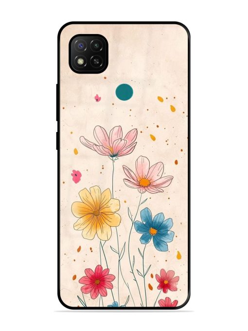 Delicate Bloom Glossy Soft Edge Case for Xiaomi Redmi 9 Activ Chachhi