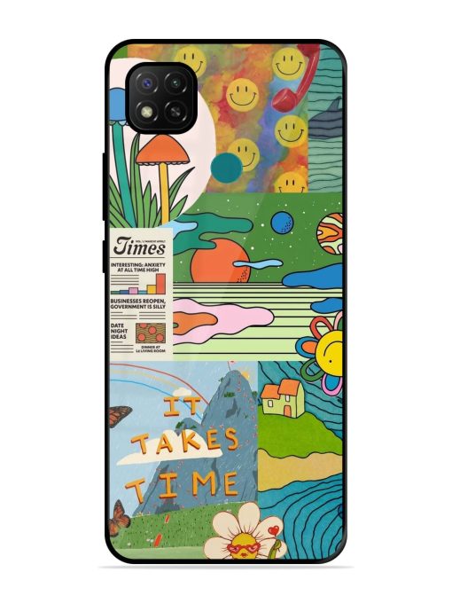 Groovy Vibes Glossy Soft Edge Case for Xiaomi Redmi 9 Activ Chachhi