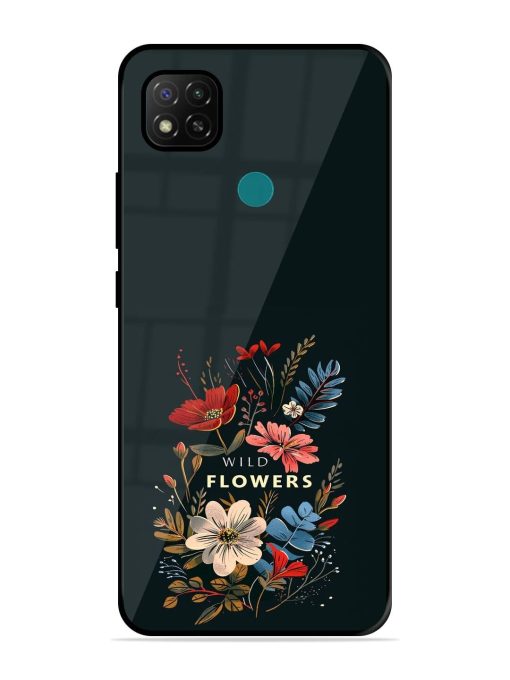 Dark Floral Glossy Soft Edge Case for Xiaomi Redmi 9 Activ Chachhi