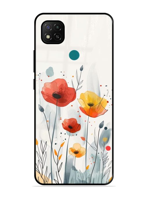 Poppy Fields Glossy Soft Edge Case for Xiaomi Redmi 9 Activ Chachhi