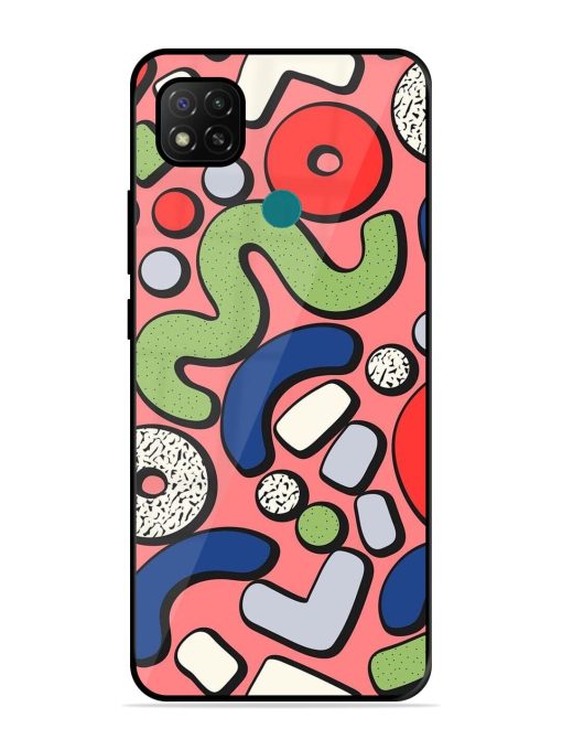 Groovy Geometric Shapes Glossy Soft Edge Case for Xiaomi Redmi 9 Activ Chachhi