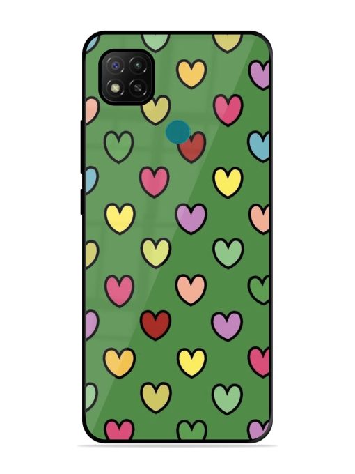 Rainbow Heart Parade Glossy Soft Edge Case for Xiaomi Redmi 9 Activ Chachhi