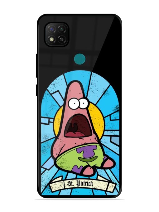 St. Patrick'S Day Stained Glass Patrick Star Glossy Soft Edge Case for Xiaomi Redmi 9 Activ Chachhi