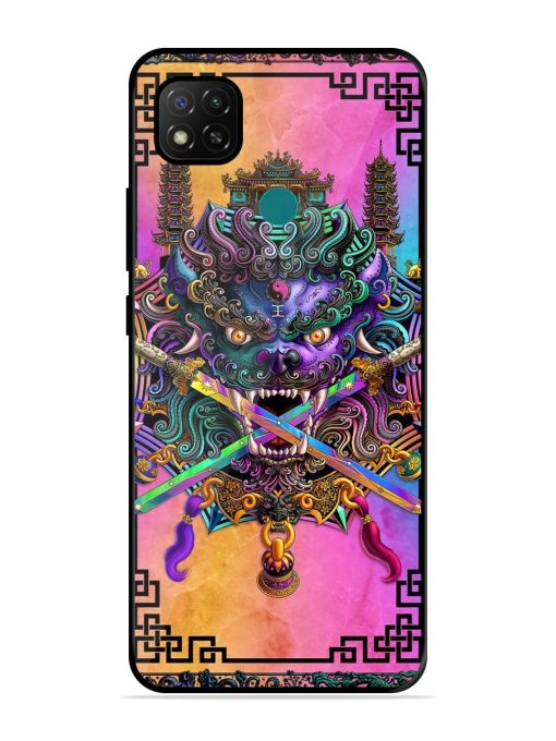 Psychedelic Fu Dog Tapestry Glossy Soft Edge Case for Xiaomi Redmi 9 Activ Chachhi