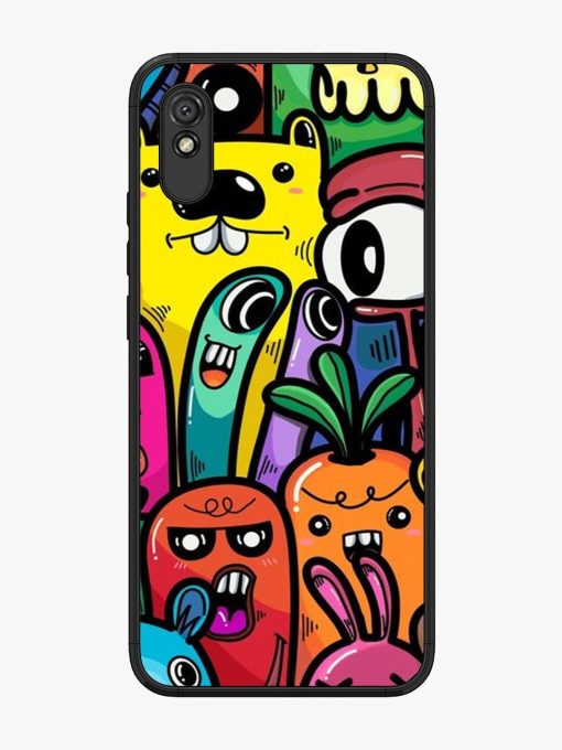 Whimsical Doodle Chaos Glossy Soft Edge Case for Xiaomi Redmi 9I Chachhi