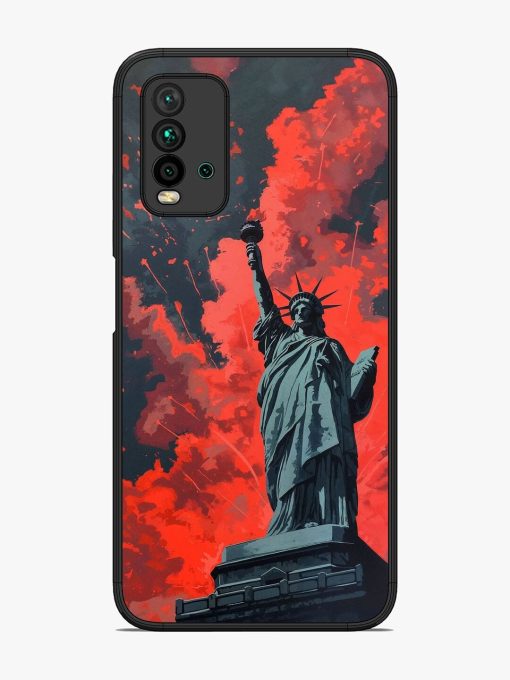 Lady Liberty'S Firework Finale Glossy Soft Edge Case for Xiaomi Redmi 9 Power Chachhi