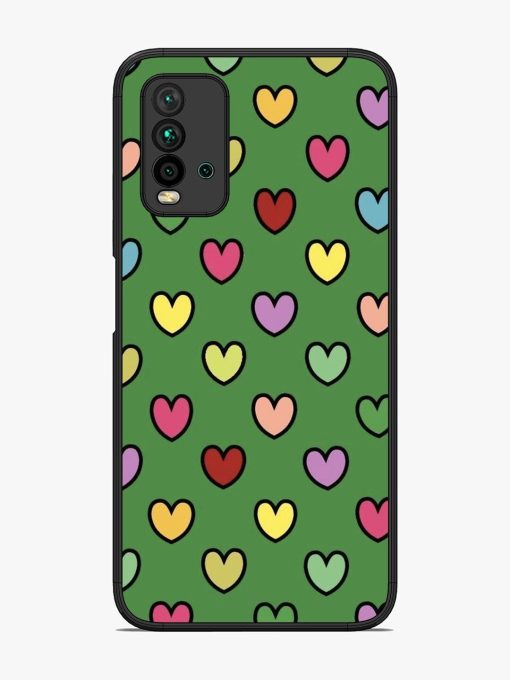 Rainbow Heart Parade Glossy Soft Edge Case for Xiaomi Redmi 9 Power Chachhi