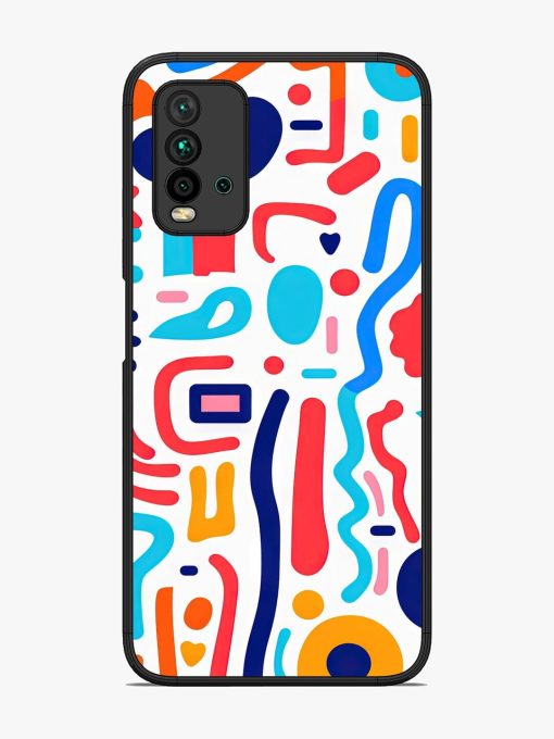 Whimsical Doodle Chaos Glossy Soft Edge Case for Xiaomi Redmi 9 Power Chachhi