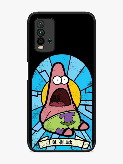 St. Patrick'S Day Stained Glass Patrick Star Glossy Soft Edge Case for Xiaomi Redmi 9 Power Chachhi