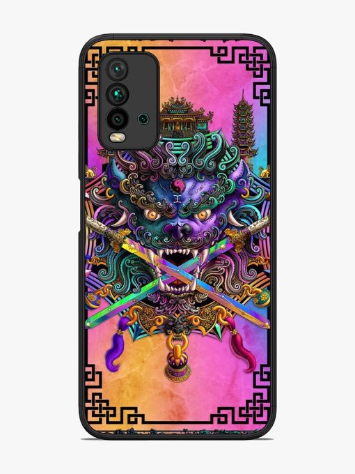 Psychedelic Fu Dog Tapestry Glossy Soft Edge Case for Xiaomi Redmi 9 Power