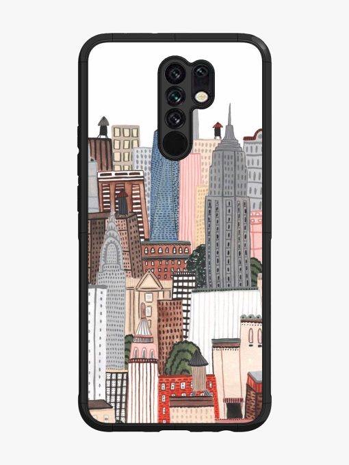 Cityscape Dreams Glossy Soft Edge Case for Xiaomi Redmi 9 Prime Chachhi