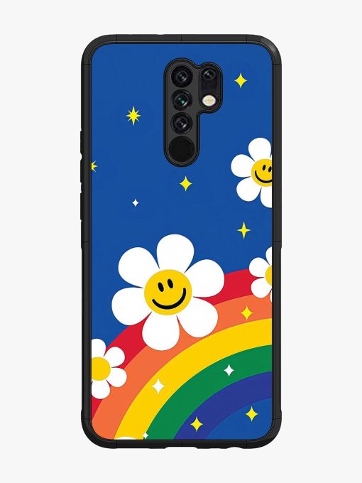 Happy Daisies And Rainbow Sky Glossy Soft Edge Case for Xiaomi Redmi 9 Prime Chachhi