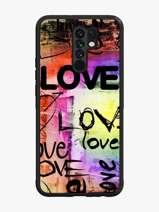 Love Graffiti Glossy Soft Edge Case for Xiaomi Redmi 9 Prime