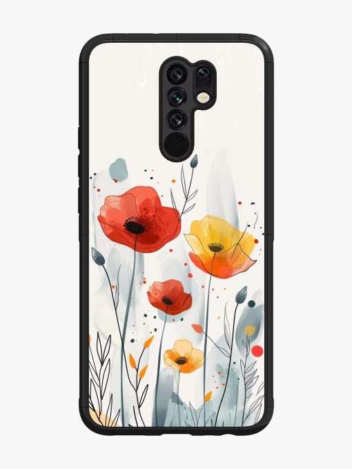 Poppy Fields Glossy Soft Edge Case for Xiaomi Redmi 9 Prime Chachhi