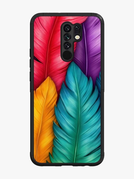 Rainbow Feathers Glossy Soft Edge Case for Xiaomi Redmi 9 Prime Chachhi