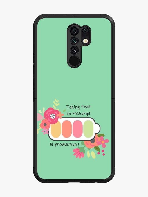 Recharge And Bloom Glossy Soft Edge Case for Xiaomi Redmi 9 Prime Chachhi