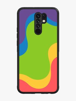 Wavy Rainbow Wonderland Glossy Soft Edge Case for Xiaomi Redmi 9 Prime