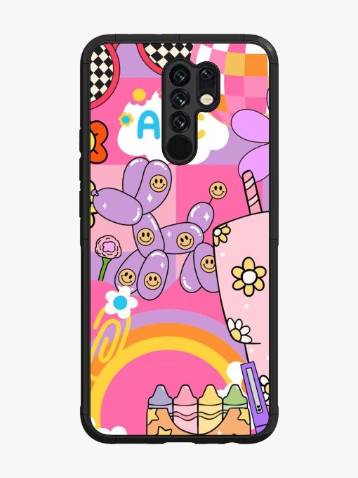Whimsical Y2K Chaos Glossy Soft Edge Case for Xiaomi Redmi 9 Prime