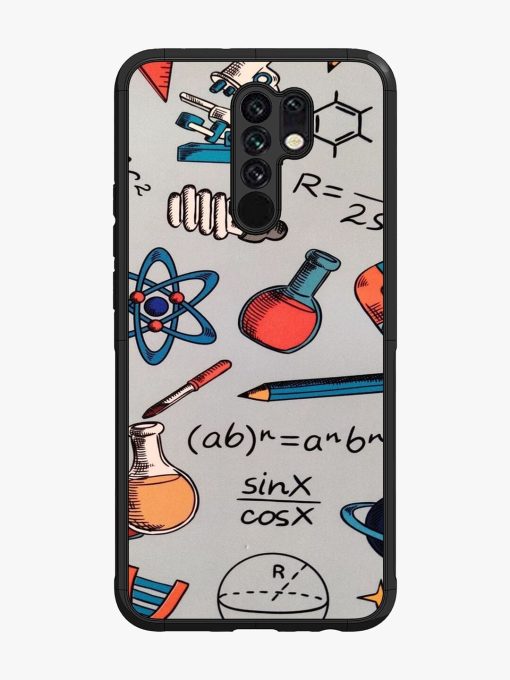 Science Doodle Delight Glossy Soft Edge Case for Xiaomi Redmi 9 Prime Chachhi