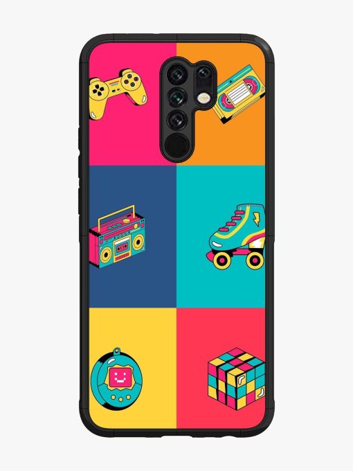 90S Throwback Grid Glossy Soft Edge Case for Xiaomi Redmi 9 Prime Chachhi