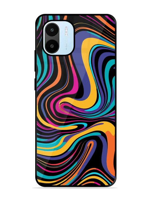 Psychedelic Swirl Glossy Soft Edge Case for Xiaomi Redmi A1 (2022) Chachhi