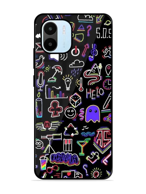 Neon Doodle Glossy Soft Edge Case for Xiaomi Redmi A1 (2022) Chachhi