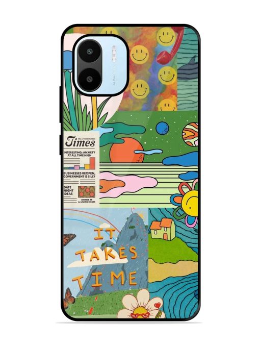 Groovy Vibes Glossy Soft Edge Case for Xiaomi Redmi A1 (2022) Chachhi