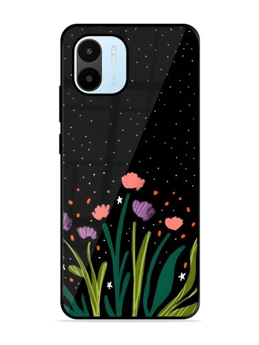 Midnight Bloom Glossy Soft Edge Case for Xiaomi Redmi A1 (2022) Chachhi