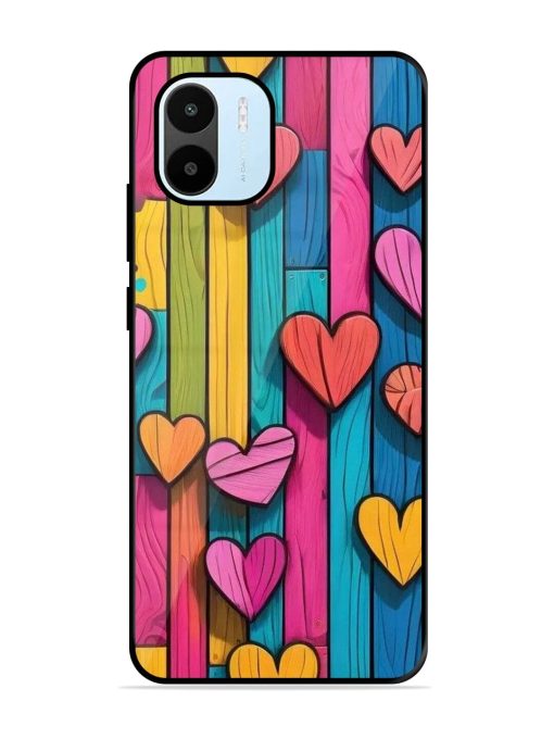 Rainbow Of Hearts Glossy Soft Edge Case for Xiaomi Redmi A1 (2022) Chachhi