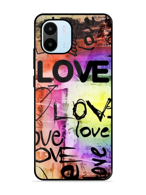 Love Graffiti Glossy Soft Edge Case for Xiaomi Redmi A1 (2022) Chachhi