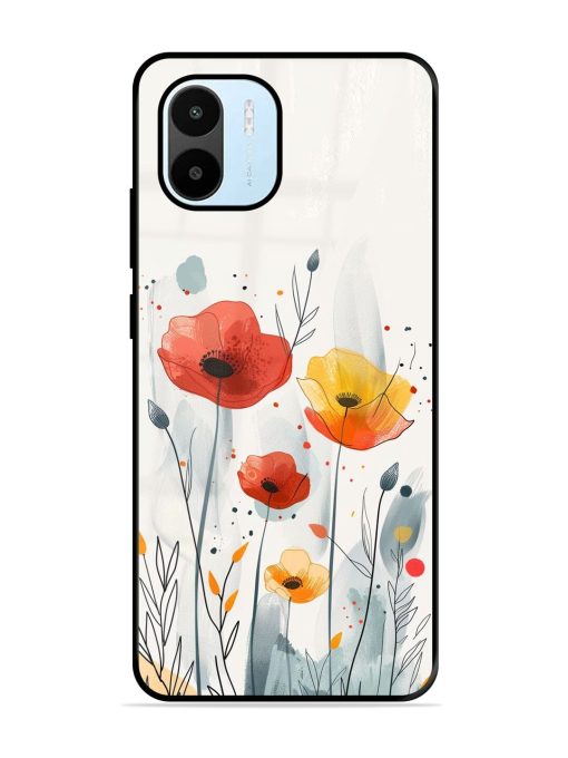 Poppy Fields Glossy Soft Edge Case for Xiaomi Redmi A1 (2022) Chachhi