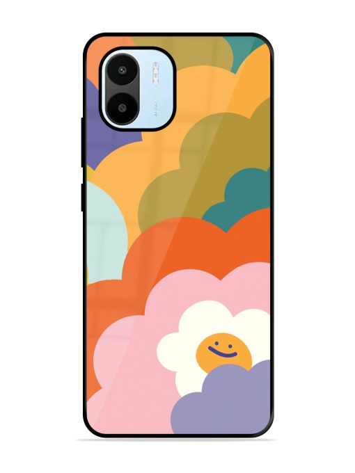 Happy Flower Power Glossy Soft Edge Case for Xiaomi Redmi A1 (2022) Chachhi